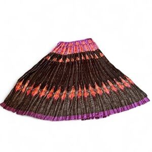 Sunny Leigh Women's L Festival Full Black Purple Whimsygoth Boho Y2K Midi Skirt